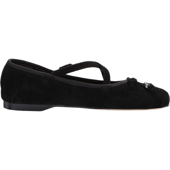 Circus NY by Sam Edelman Women's Black SuedeLeather Cross Strap Zuri Ballet Flat - Picture 6 of 7